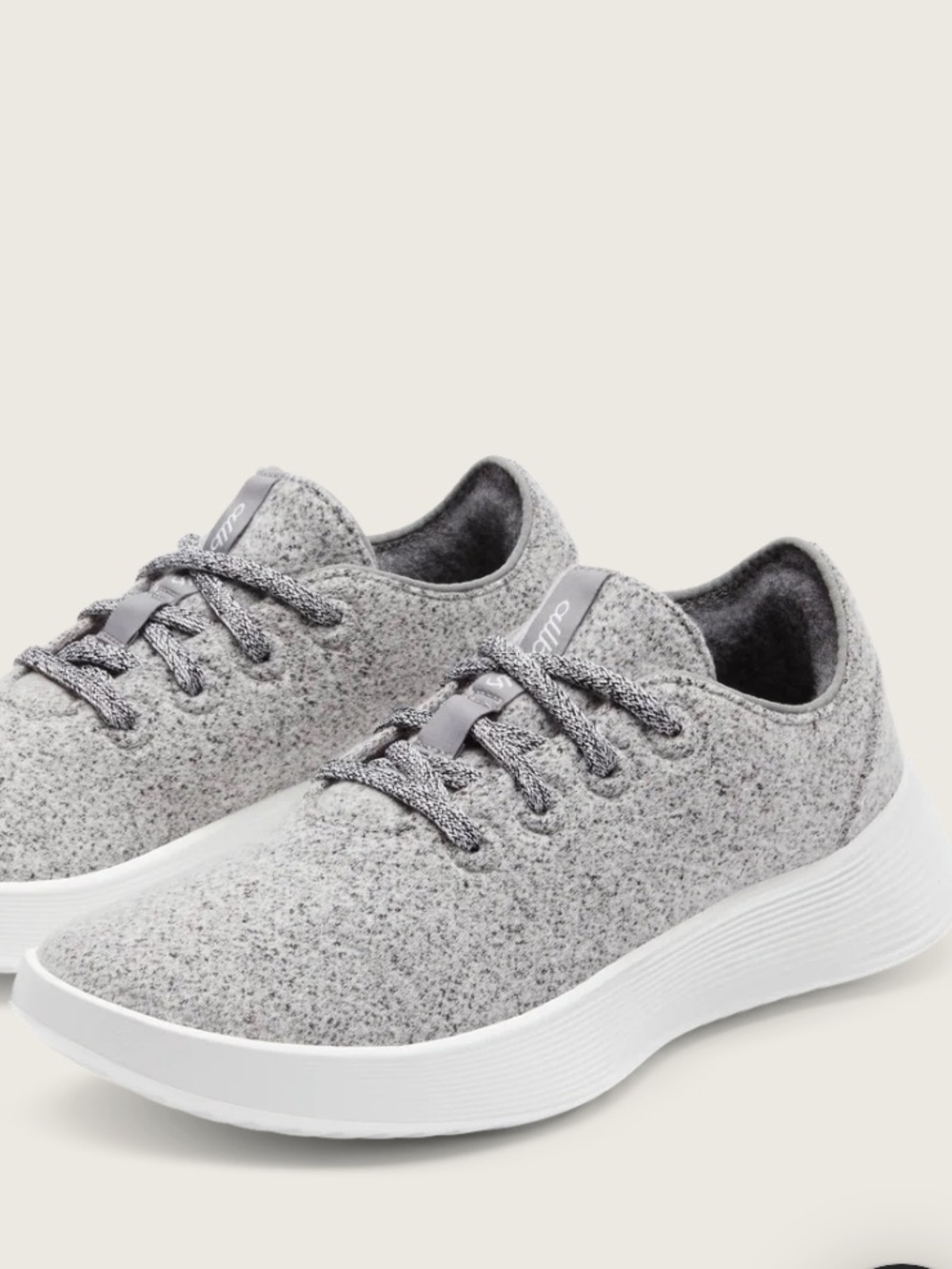 Allbirds Men’s Gray Wool Runner Shoes, Size 9, NWT